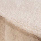 Soft round rug - Teddy Cream