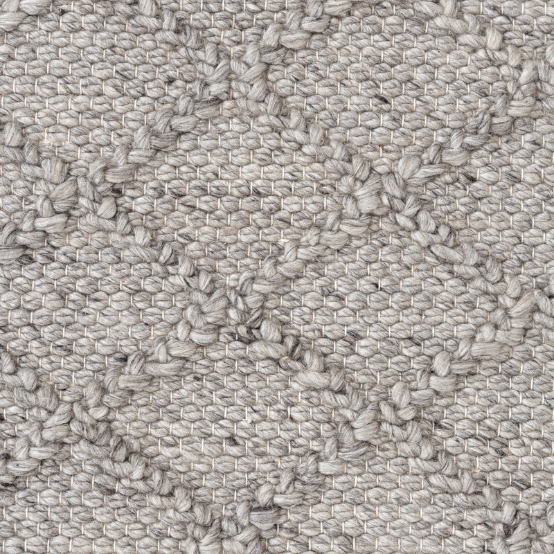 Wool Braided Rug - Knit Grey