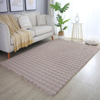 Soft high-pile floor rug - Ambrey 3D Beige