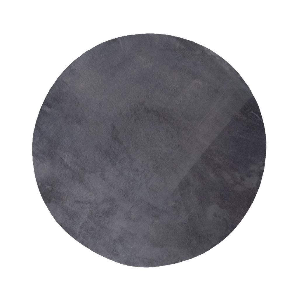 Round Low-Pile Rug - Cozy Anthracite