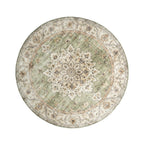Round Vintage Outdoor Rug - Santo Medallion Green