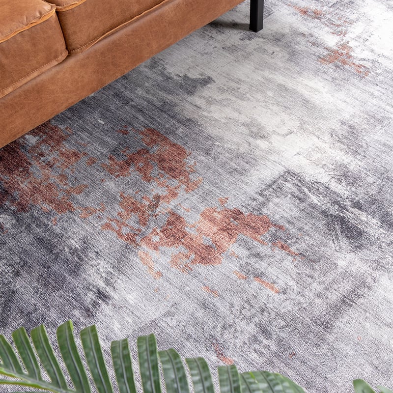 Modern Rug - Strong Grey/Terra
