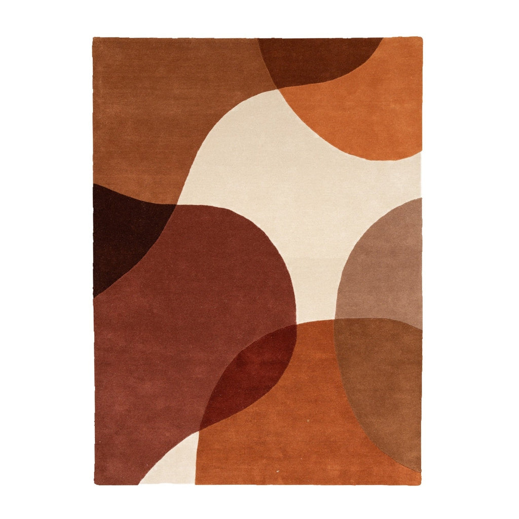 Wool Abstract Rug - Clarice Terracotta