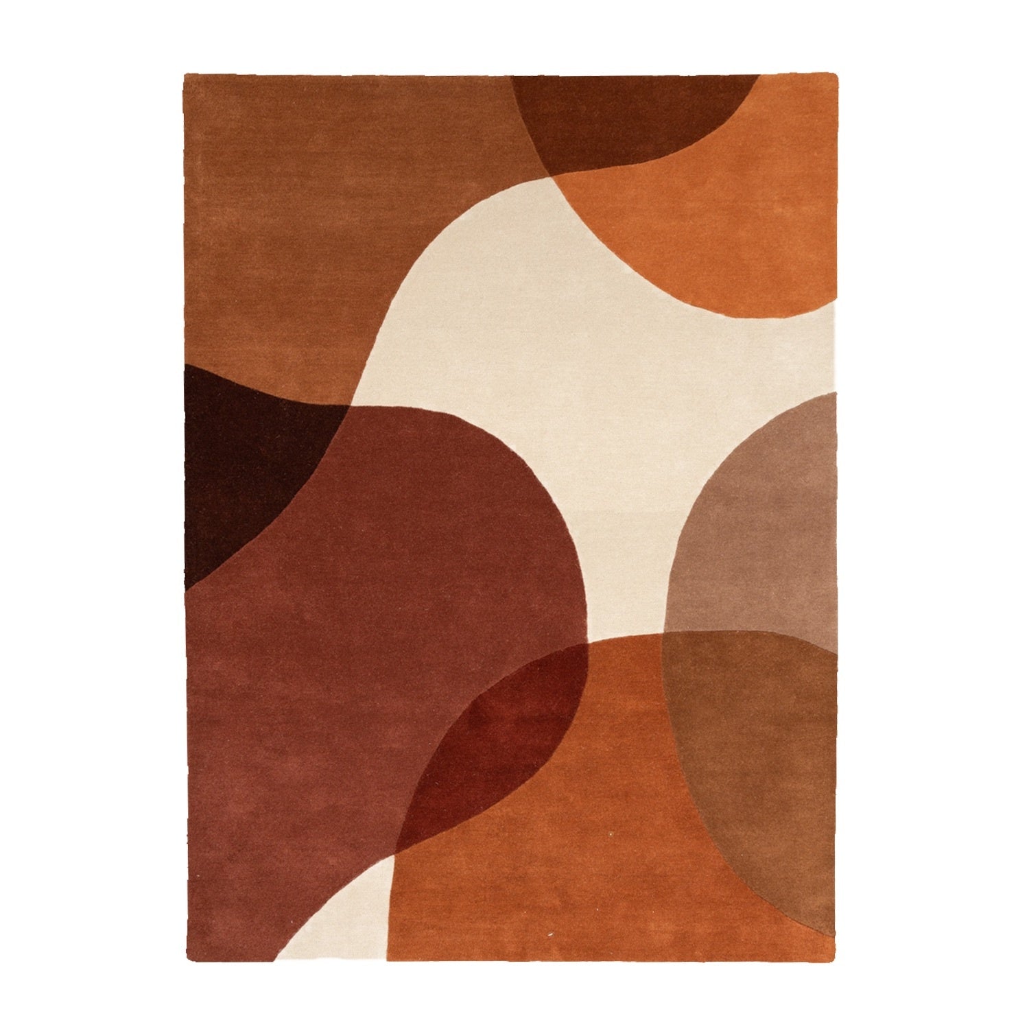 Wool Abstract Rug - Clarice Terracotta