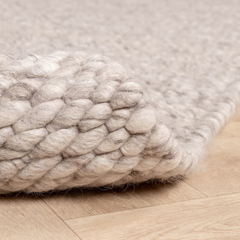 Wool Rug - Brilliant Light Grey