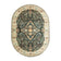 Oval Vintage Outdoor Rug - Santo Flora Dark Green