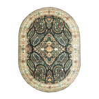 Oval Vintage Outdoor Rug - Santo Flora Dark Green