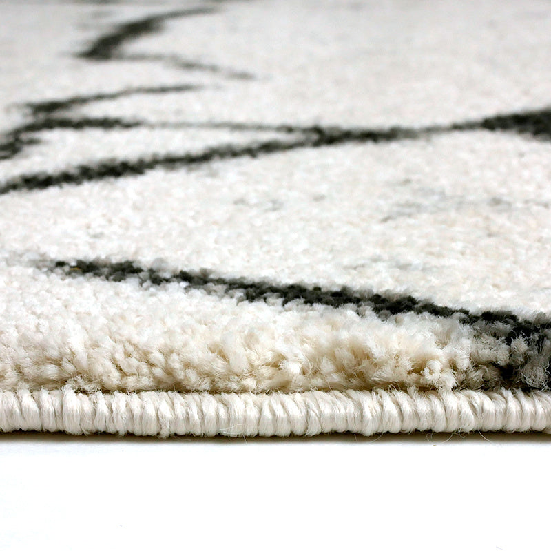 Modern Rug - Flash Lines Cream/Black