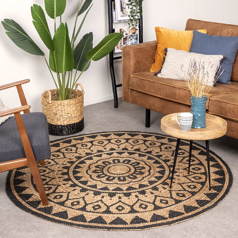 Round Jute Rug - Henna Ayda Natural