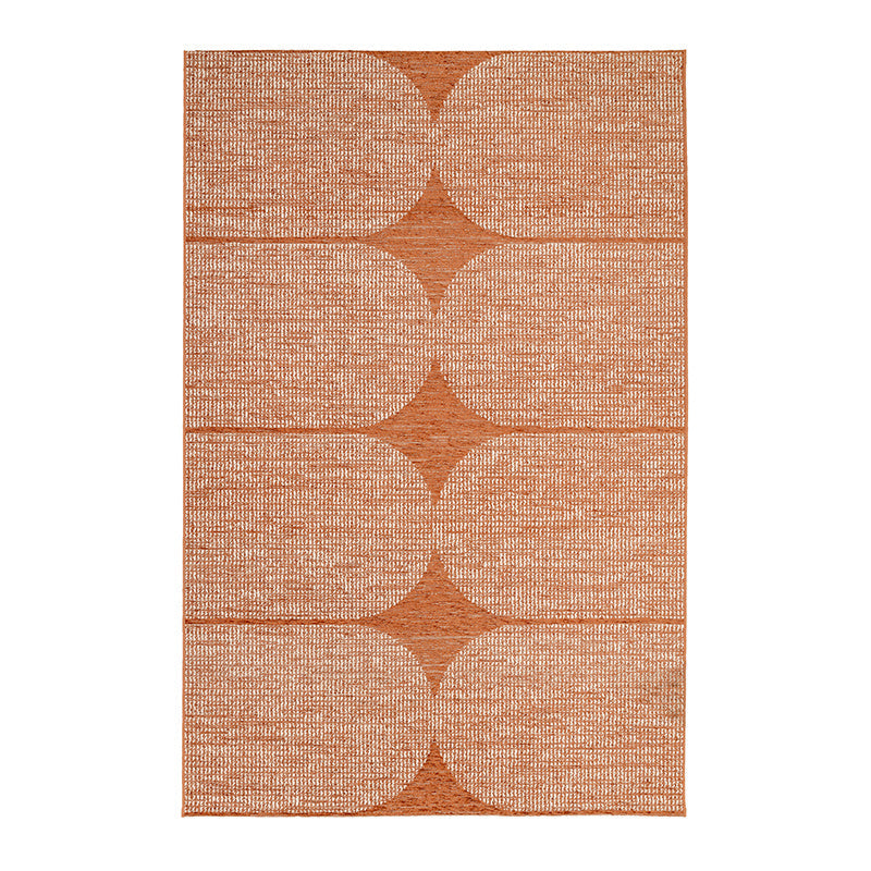 Modern Outdoor Rug - Porto Curves Terracotta