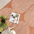 Modern Outdoor Rug - Porto Curves Terracotta