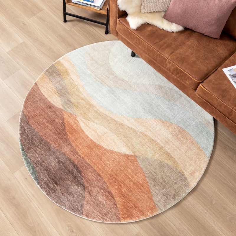 Round Modern Rug - Field Terra