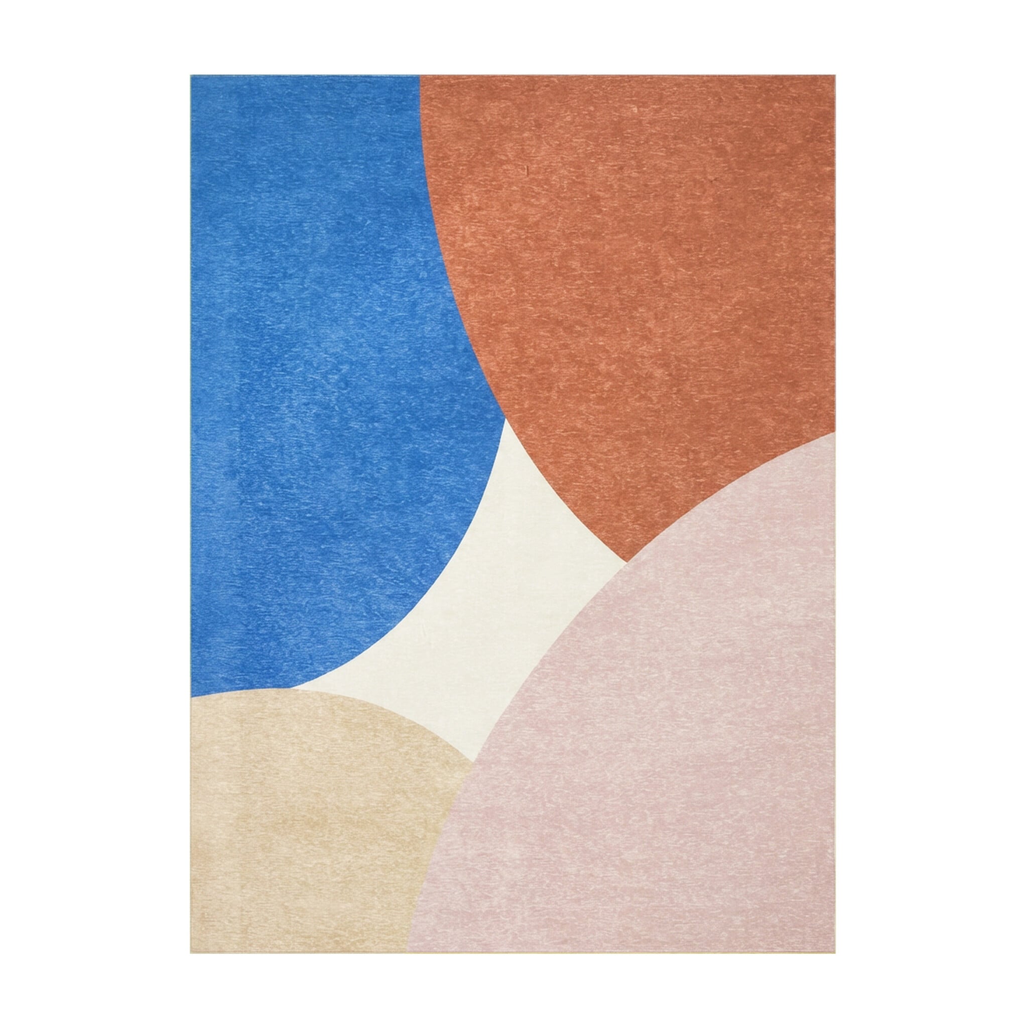 Geometric Rug – Swing Circles Blue/Pink