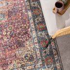 Indoor Outdoor Rug - Kairo Medallion Burgundy