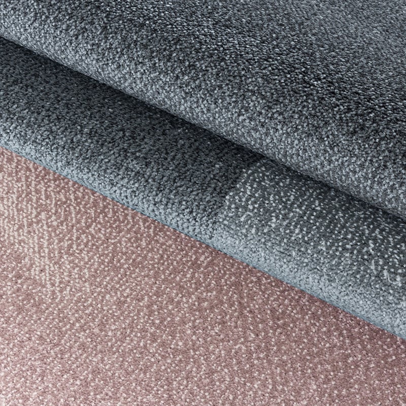 Retro Rug - Stencil Rectangles Pink/Grey