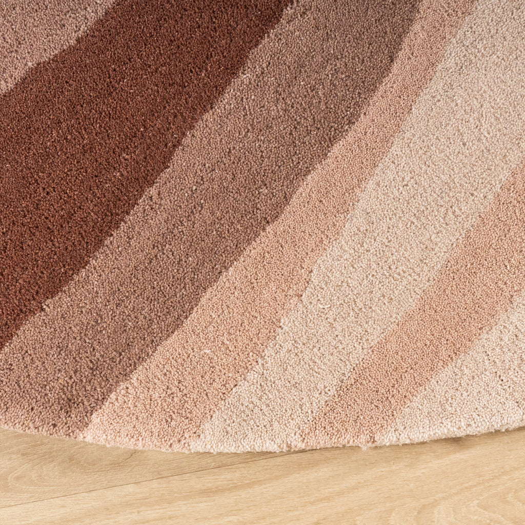Round Wool Rug – Liora Pink