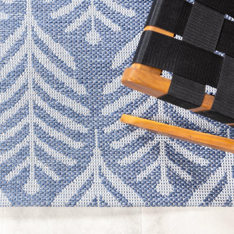 Outdoor Rug - Summer Leaves Blue