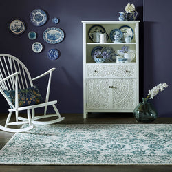 Wool Floor Rug - Wallo Yasmin Ivory/Blue