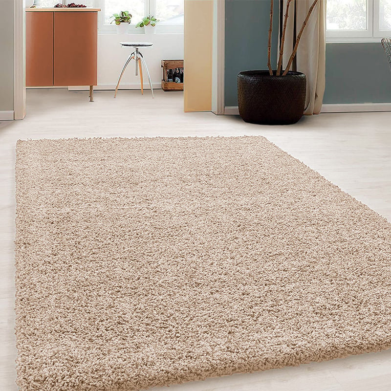 High Pile Rug - Solid Beige