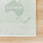 Kids Rug - Globe Mint