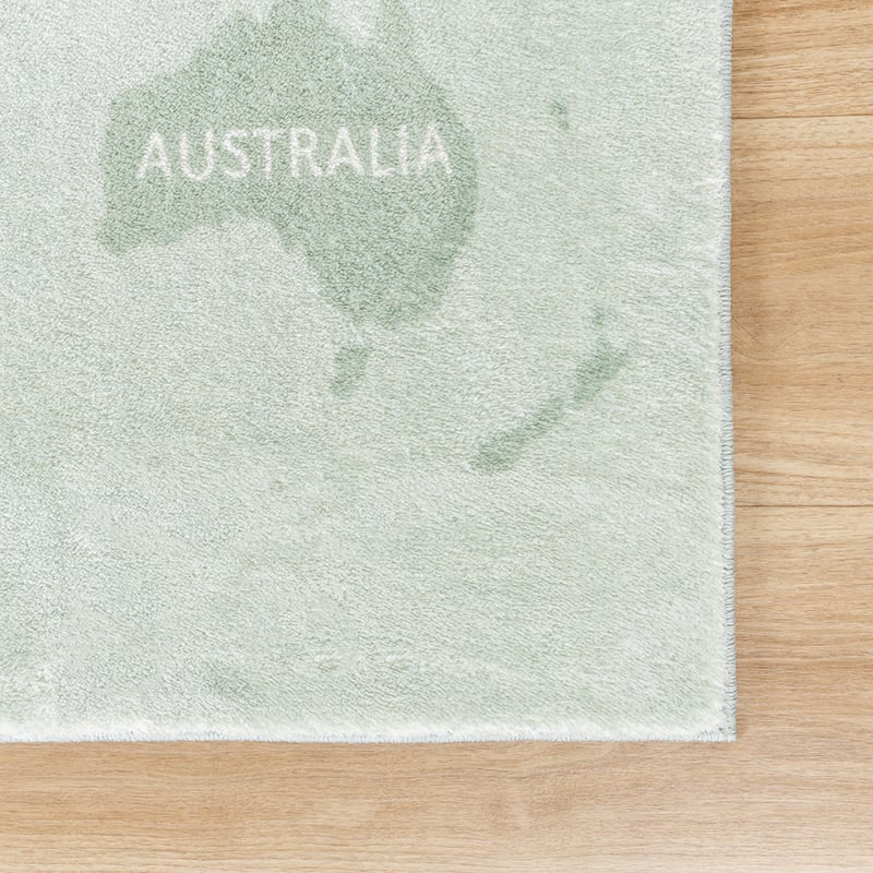 Kids Rug - Globe Mint