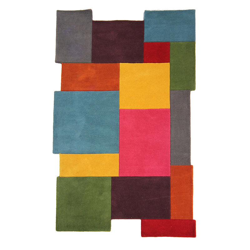 Abstract floor rug - Stracto Collage Multicolor