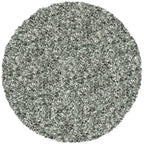 Round High pile floor rug - Twilight Silver 9999