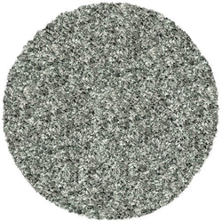 Round High pile floor rug - Twilight Silver 9999