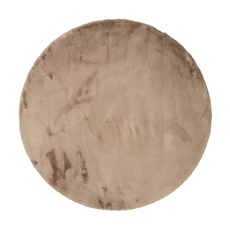 Round High Pile Rug - Comfy Supreme Taupe