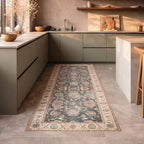 Washable Runner - Domingo Oriental Dark Green