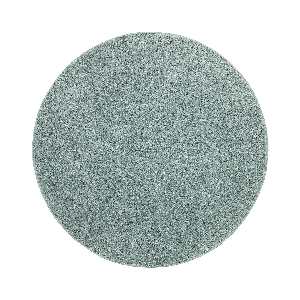Round High-Pile Rug – Wish Blue/Green