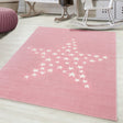 Kids floor rug - Bambi Star Pink