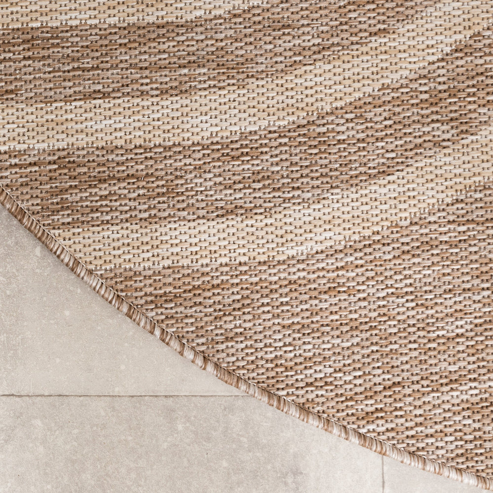 Round Indoor Outdoor Rug - Sierra Arches Beige/Cream