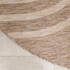 Round Indoor Outdoor Rug - Sierra Arches Beige/Cream