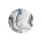 Round Modern Floor Rug - Aspen Blue 8656