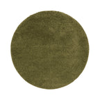 Round High-Pile Rug – Wish Green