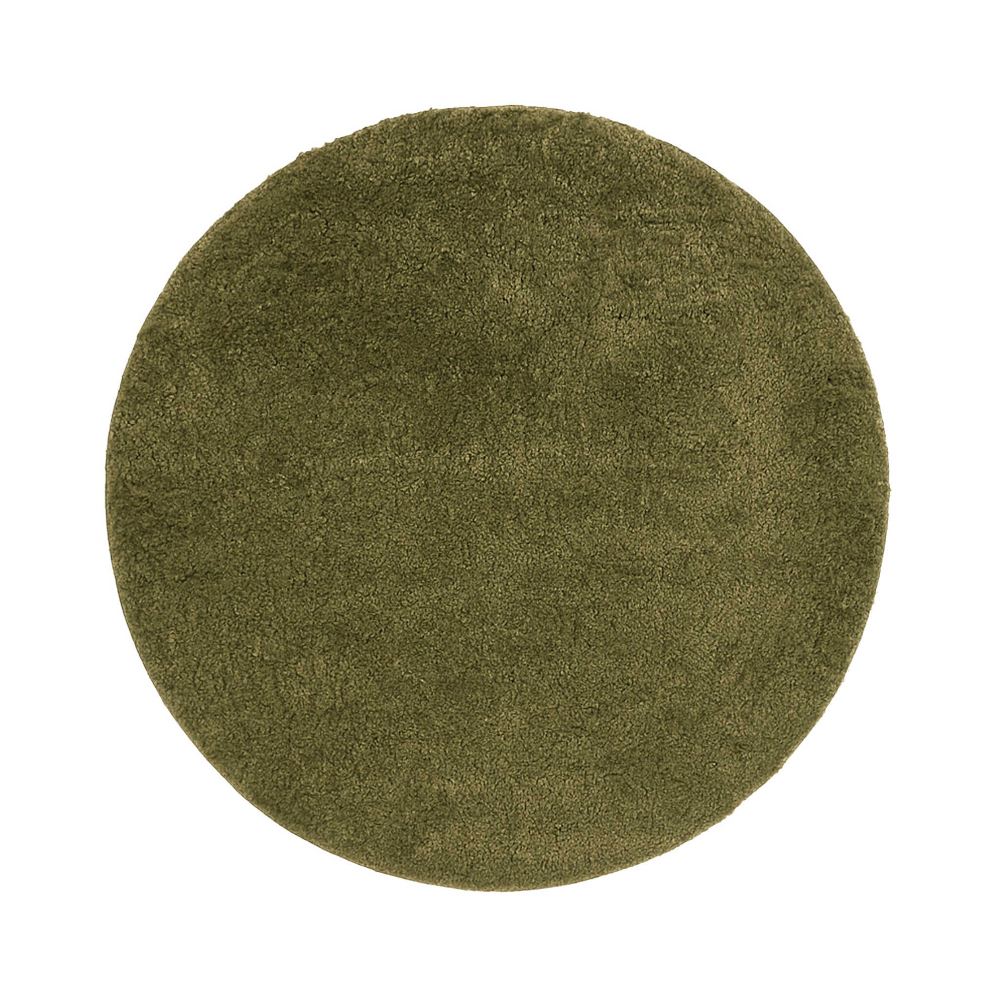 Round High-Pile Rug – Wish Green