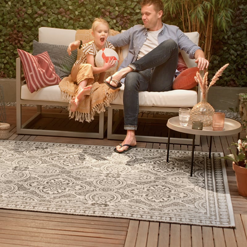 Outdoor Rug - Summer Oriental Grey