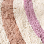Round washable kids rug - Milo Pink