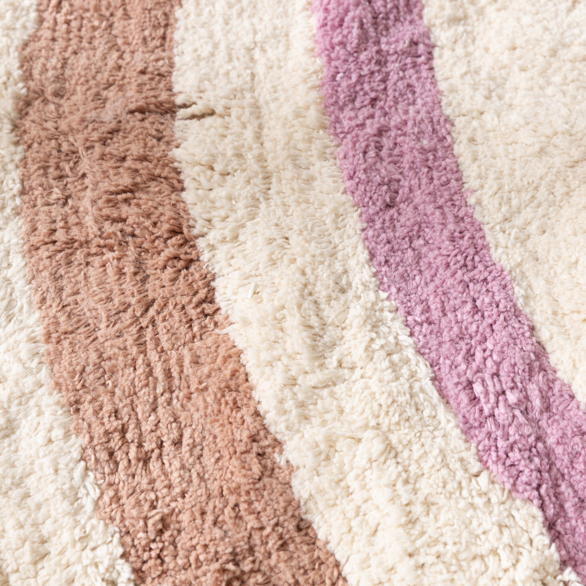 Round washable kids rug - Milo Pink