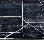 Geometric floor rug - Marcel Black