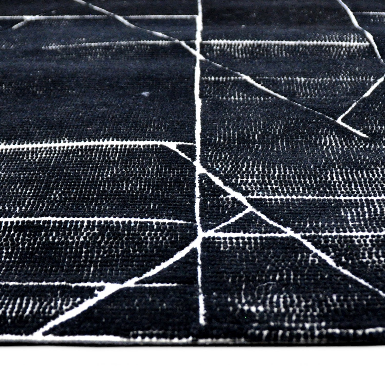 Geometric floor rug - Marcel Black