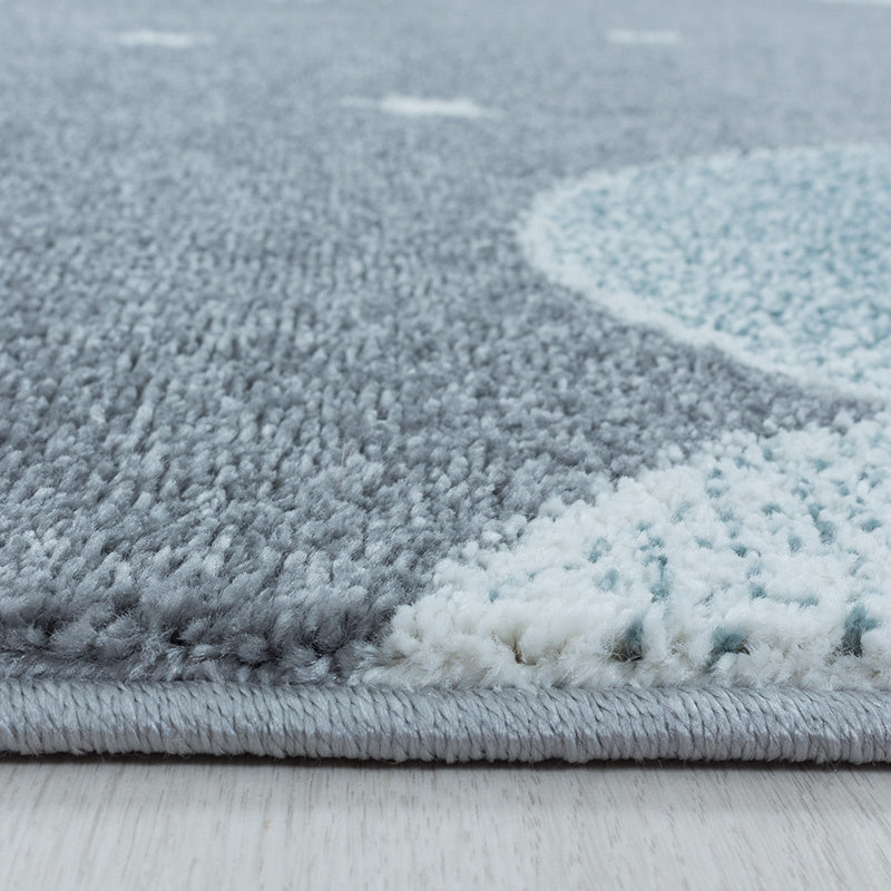 Children's floor rug - Fleurtje Moon Blue