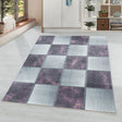 Modern floor rug - Optimism Box Purple/Grey