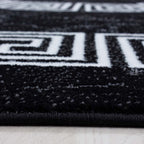 Modern Floor Rug - Plus Black 8009