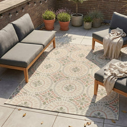 Indoor Outdoor Rug - Ranch Mandala Beige