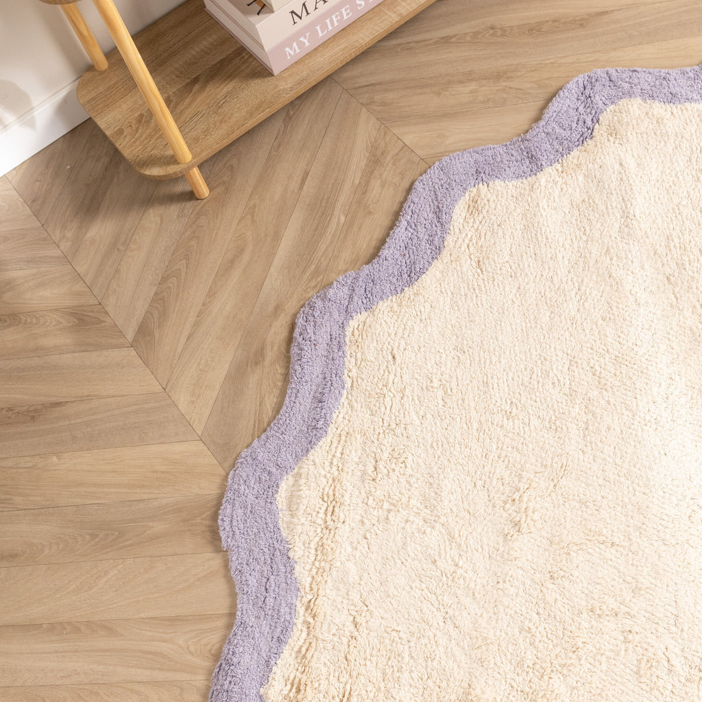 Round Washable Rug – Hazy Lilac/Cream