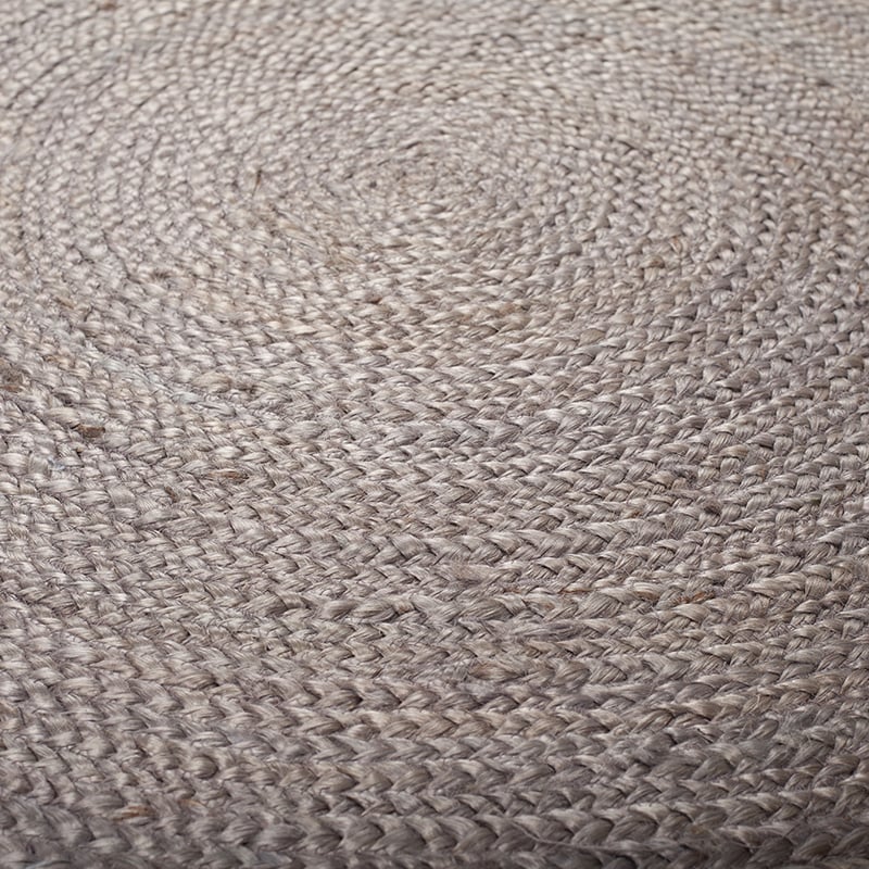 Round jute floor rug - Lunaro Grey/Natural