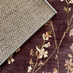 Washable rug - Misty Floral Brown