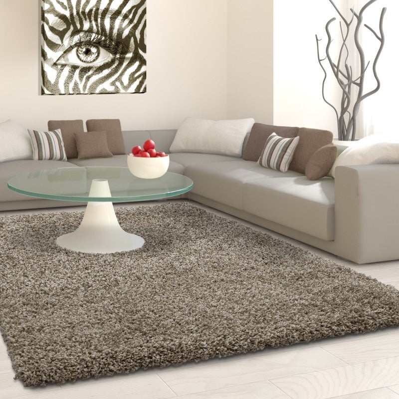 High-pile floor rug - Life Taupe